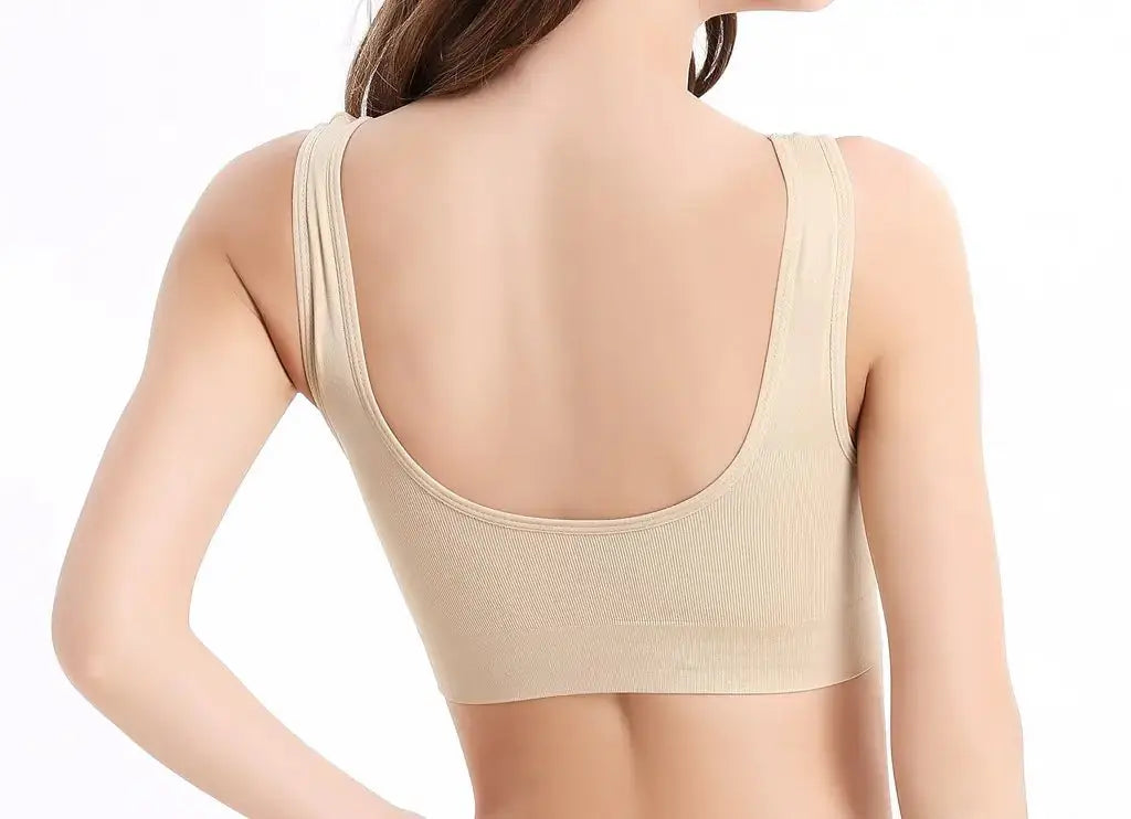 Vermilion Bird Women's 3 Pack Seamless Comfortable Sports Bra with Removable Pads 3X-Large 4 Pack:black*2 Beige*2 My Store