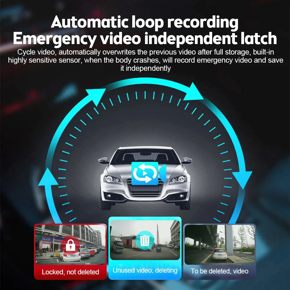 2.7'' Full HD 1080P Dash Cam Car DVR Front & Rear Camera Night Vision G-Sensor WEM Support (www.WEM.support)