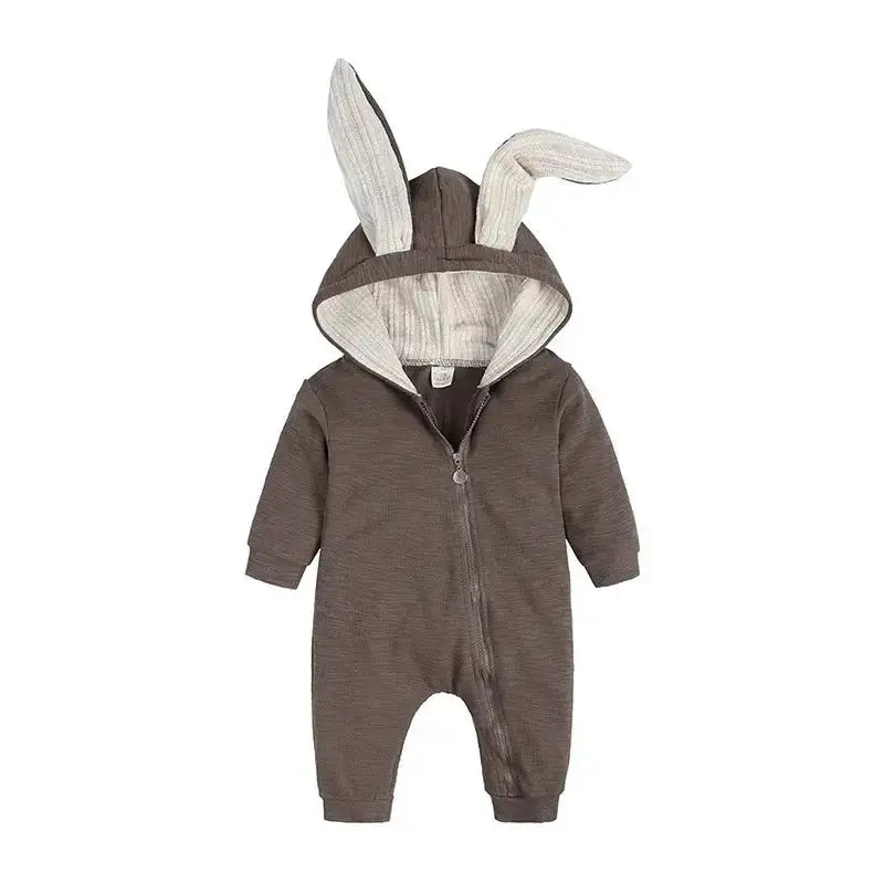 Rabbit Ear Hooded Baby Rompers these rompers are designed to keep your baby warm and stylish. The cute rabbit ear hood adds a fun and playful touch to the outfit, making it perfect for everyday wear or special occasions. Baby Rabbit Ear Rompers My Store