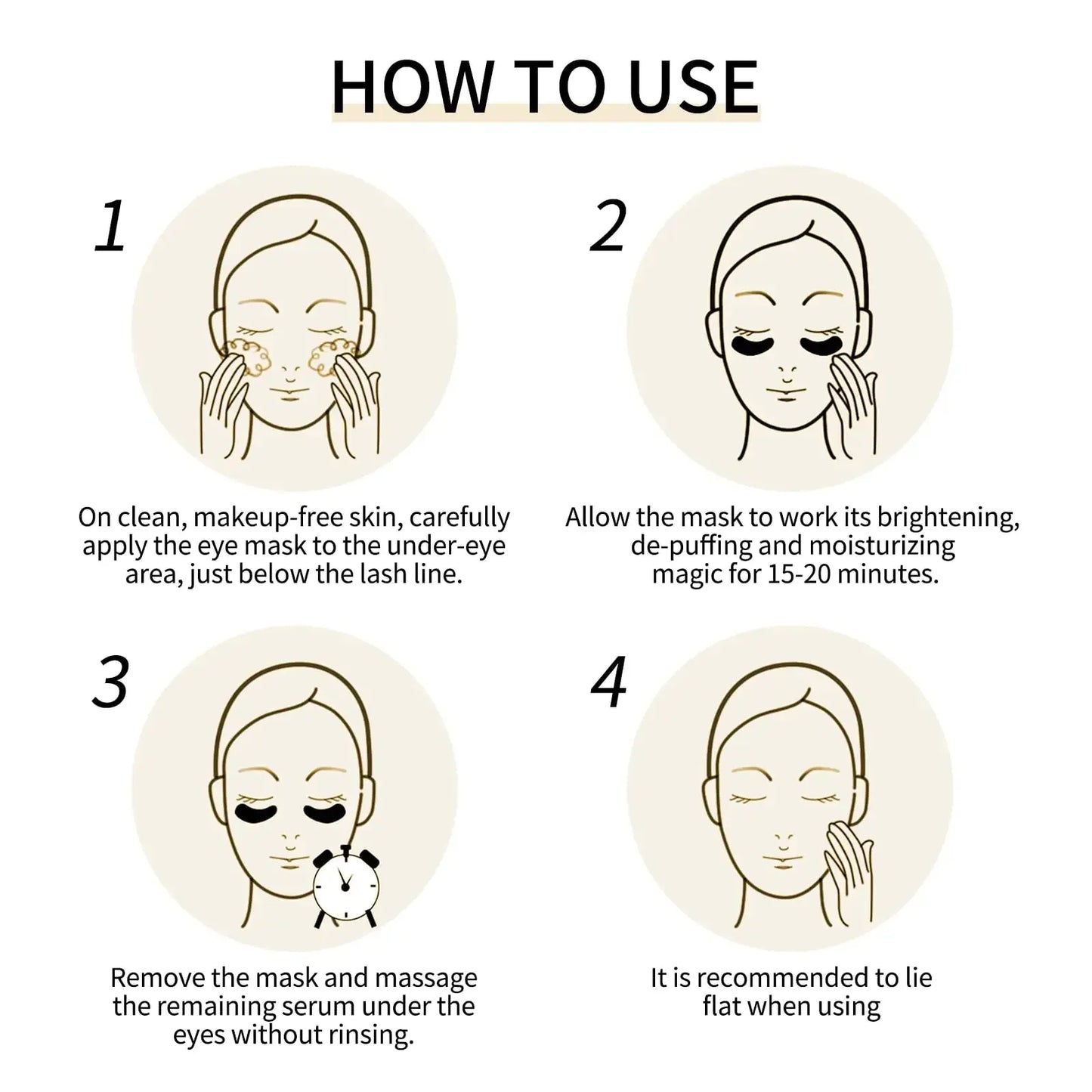 Tunbot Under Eye Patches - 60 Pieces - 24k Gold Eye Mask - Anti-Aging - Contains Collagen and Hyaluronic Acid - Removes Dark Circles, Puffiness and Wrinkles, Moisturizes - Home Beauty Chamomile My Store