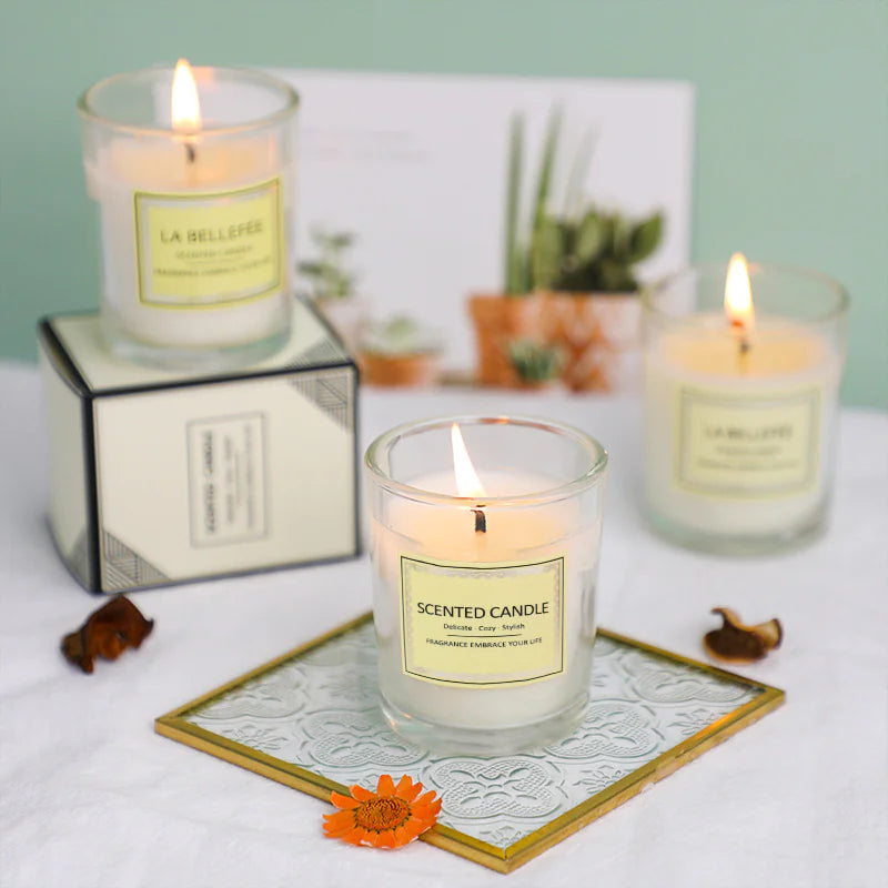 Small Glass Cup Aromatherapy Candle WEM Support (www.WEM.support)