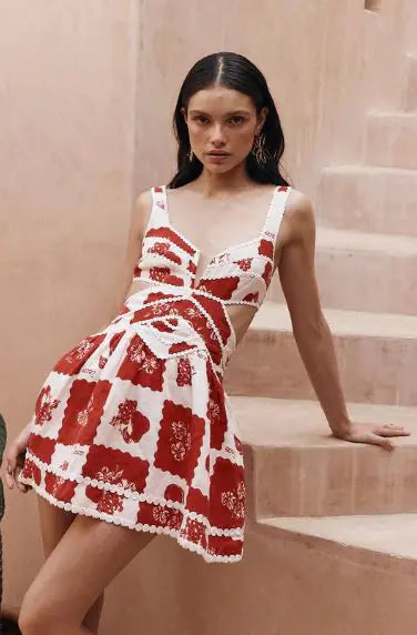 Women's Flower Print Dress WEM Support (www.WEM.support)