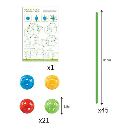 Smart Children Bead Tent Kit - Superb Fort Building Kit Toy My Store
