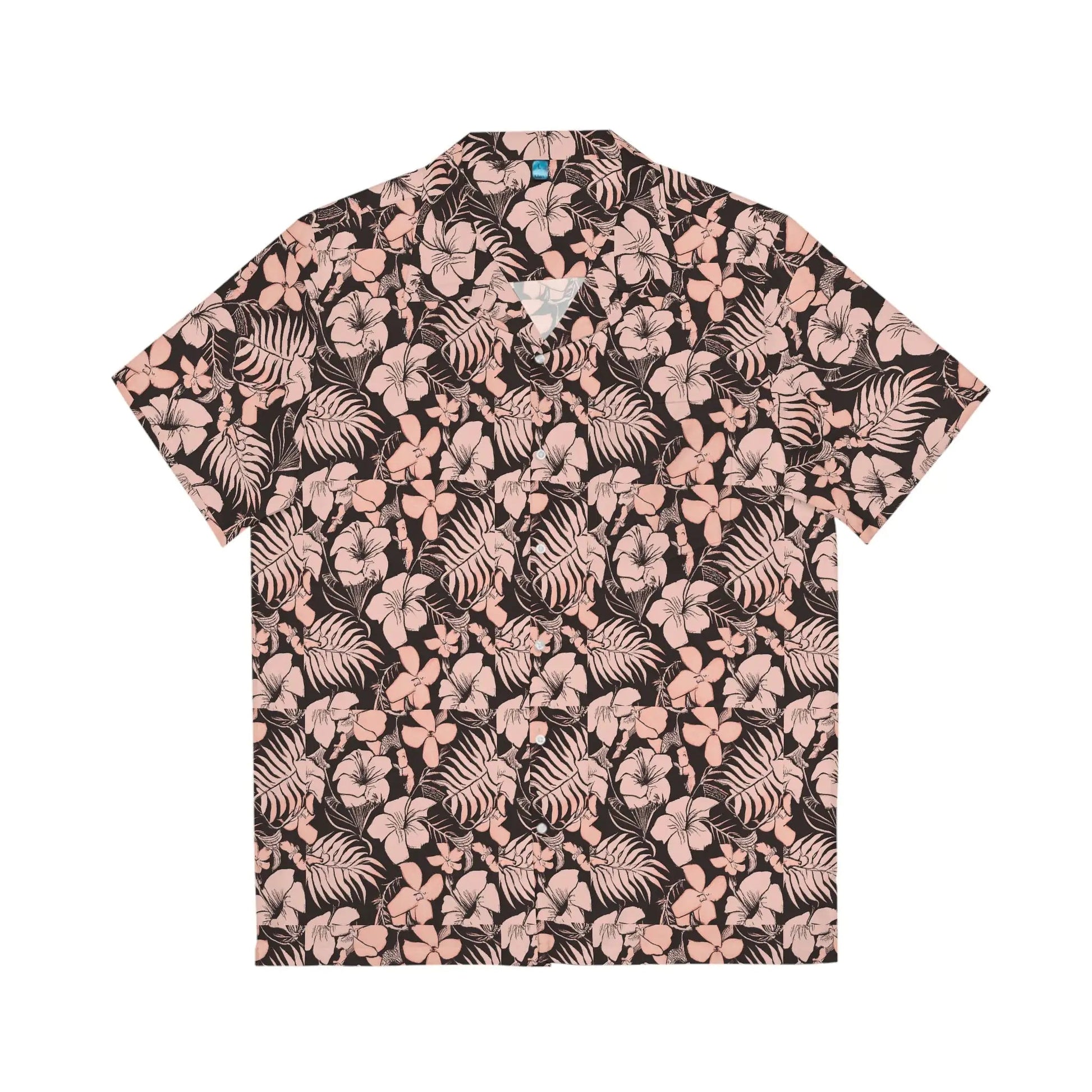 Men's Pink Floral Hawaiian Shirt WEM Support (www.WEM.support)