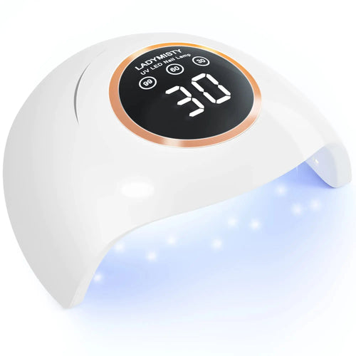 72W UV LED Nail Lamp Light Dryer for Nails Gel Polish with 18 Beads 3 Timer Setting & LCD Touch Display Screen, Auto Sensor, Professional Nails, White……… My Store