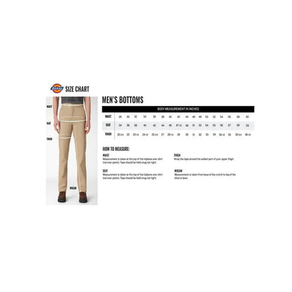 Dickies Men's Loose Fit Double Knee Work Pant 38W x 34L Black My Store