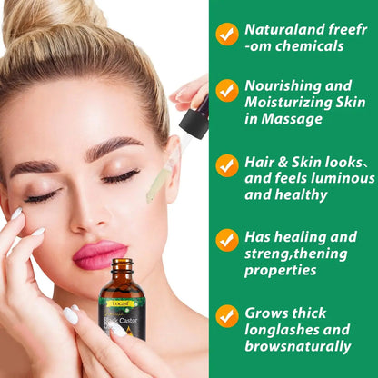 Jamaican Black Castor Oil - 100% Pure and Organic, Cold Pressed in Glass Bottles for Hair Growth, Eyebrow Nourishment, and Skin Hydration My Store
