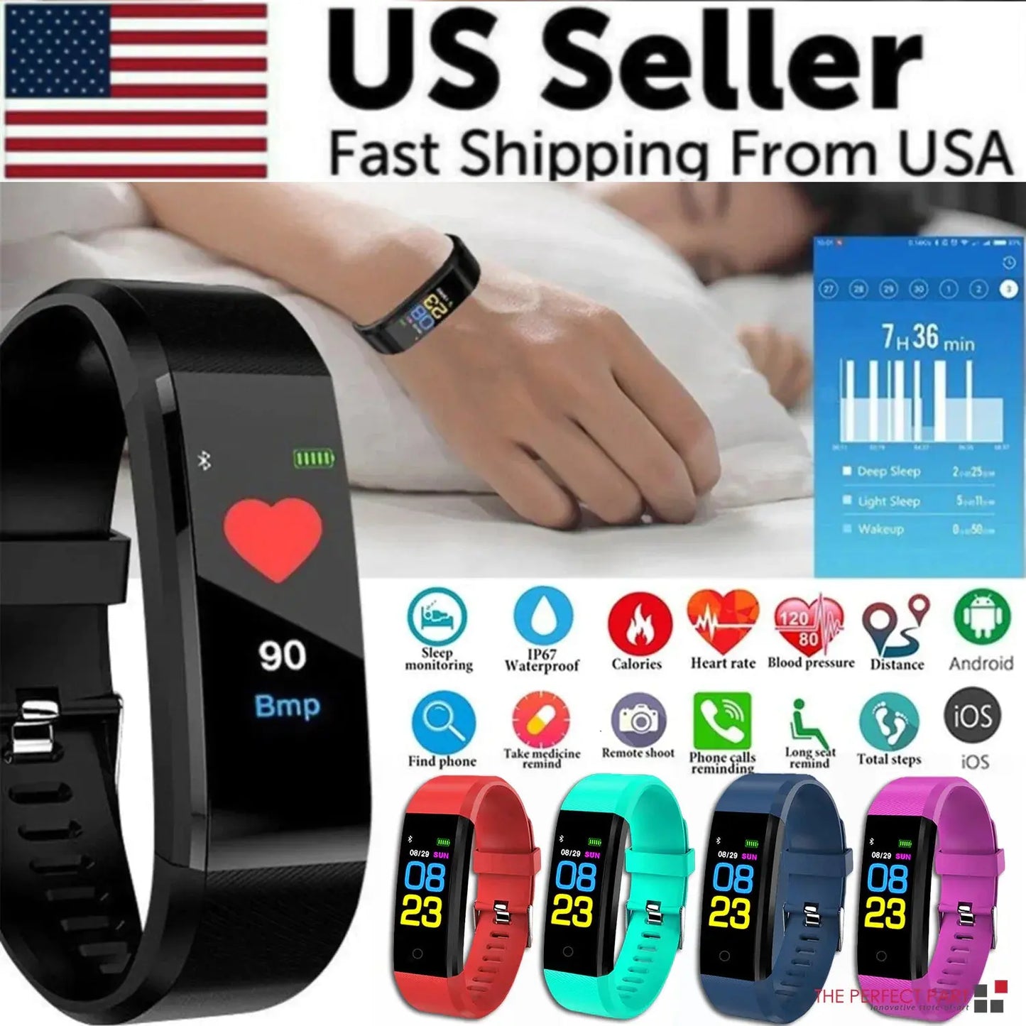 Fitness Smart Watch Activity Tracker Heart Rate For Women Men Oxygen BP Monitor, Fitness Tracker Heart Rate My Store