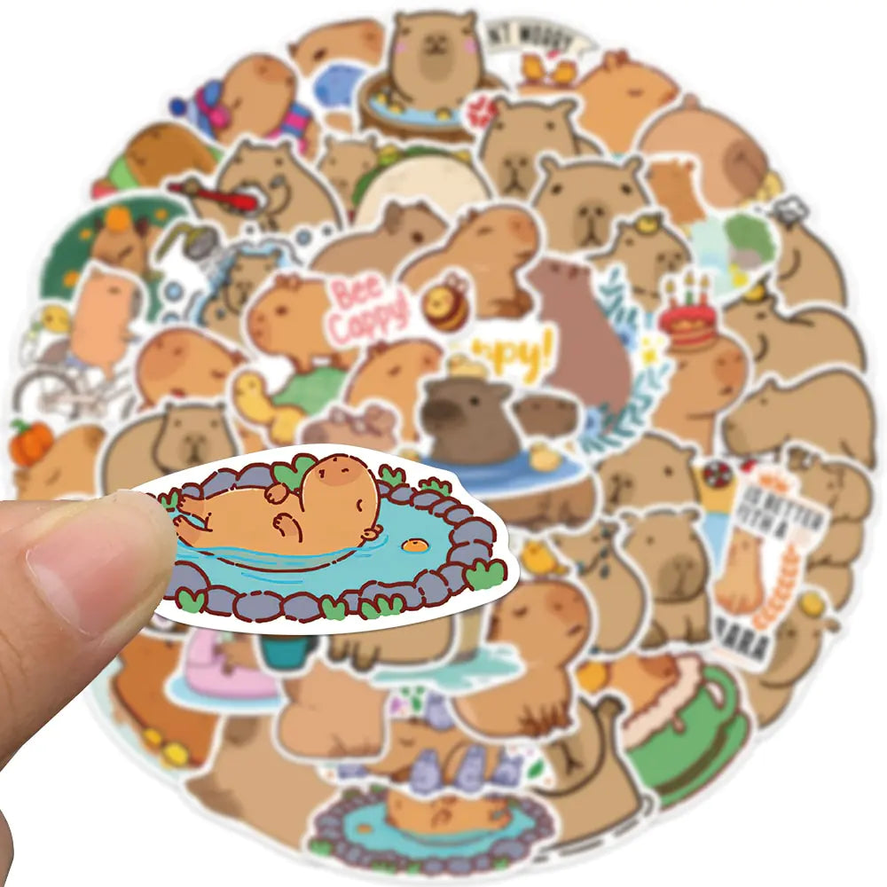 Capybara Sticker Decoration WEM Support (www.WEM.support)