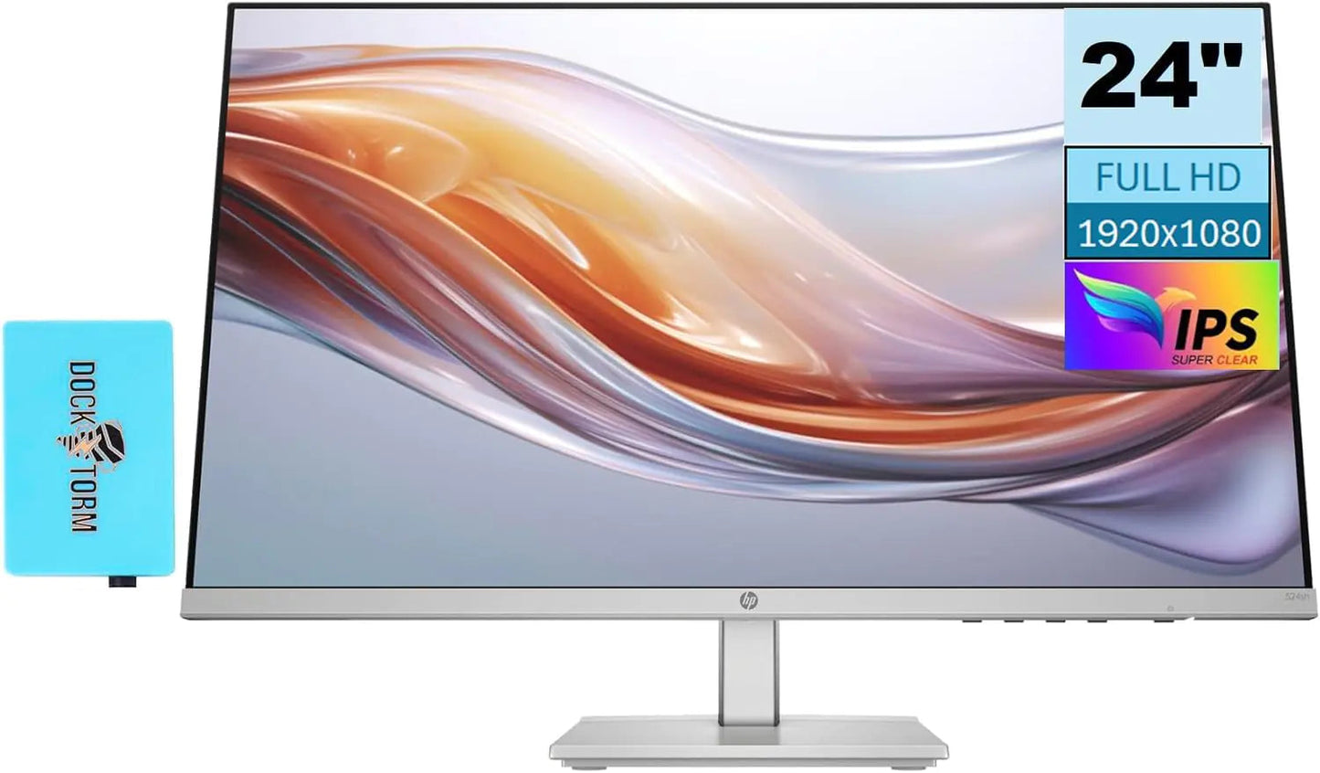 HP Series 5 524sh 24" FHD IPS Monitor, Black/Silver, 2024 Model HejK.com Marketplace LLC
