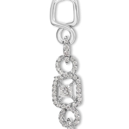 18K White Gold 5.00 Cttw Diamond "Duchess" Station and Link Collar Necklace (F-G Color, VS2-SI1 Clarity) - 17" Inches WEM Support (www.WEM.support)