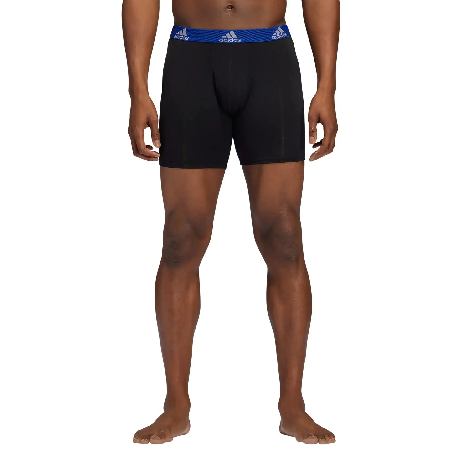 adidas Men's Athletic Fit Microfiber Boxer Brief Underwear (3 Pack) Medium Black/Team Royal Blue/Impact Yellow My Store