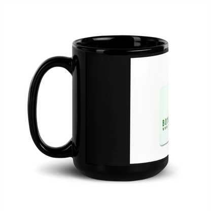 Glossy Black Coffee Mug HejK.com Marketplace LLC