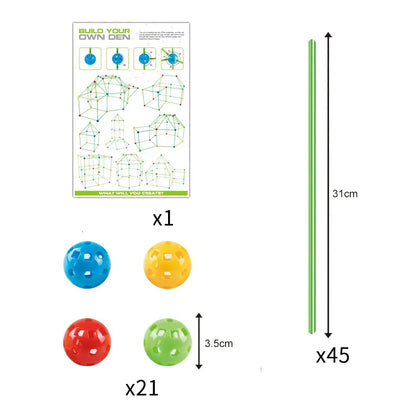 Smart Children Bead Tent Kit - Superb Fort Building Kit Toy My Store