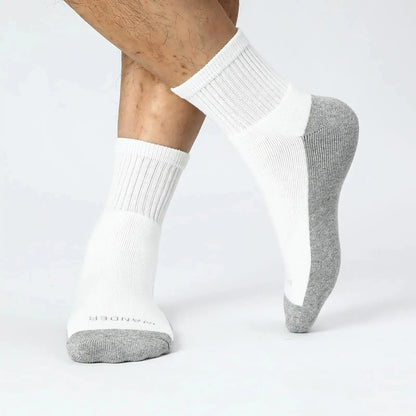 WANDER Men's Athletic Ankle Socks 3/8 Pairs Thick Cushion Running Socks for Men&Women Cotton Socks 6-9/9-12/12-15 12-15 8 Pair A1-white My Store