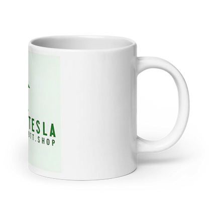 Weißer Glanzbecher HejK.com