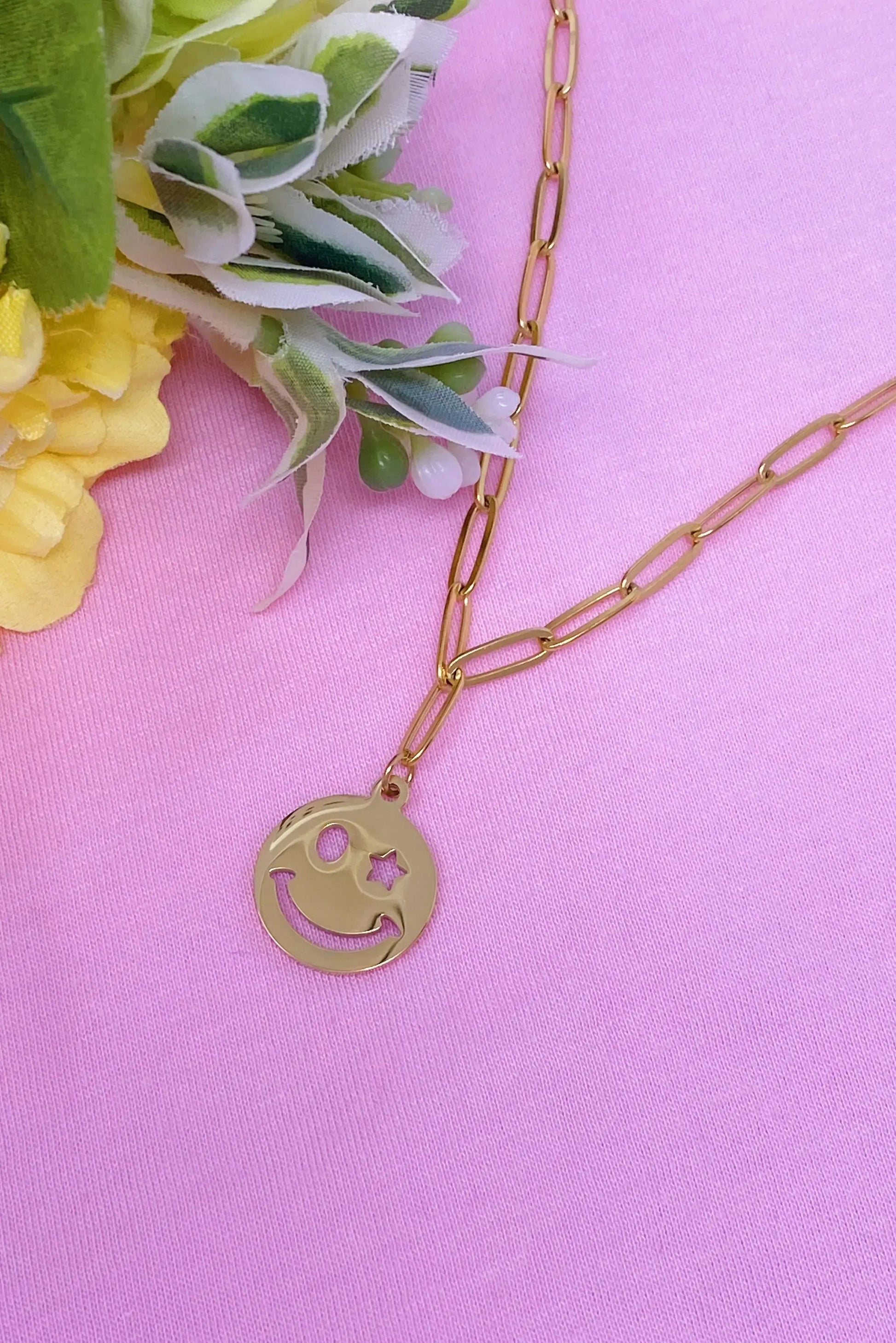 Winking & Happy Necklace My Store