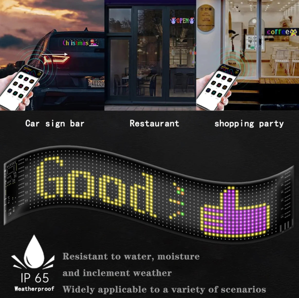 LED RGB Flexible Car Advertising Screen WEM Support (www.WEM.support)