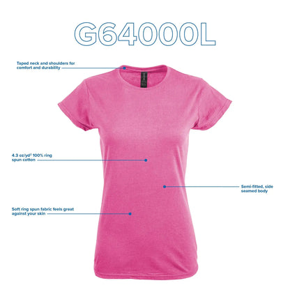 Gildan Women's Softstyle Cotton T-Shirt, Style G64000L, Multipack X-Large White (2-pack) My Store
