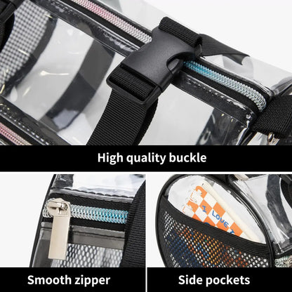 Clear Crossbody Purse Bag - Stadium Approved Concerts Bag Bucket Clear Bag 12"×12"×6" My Store
