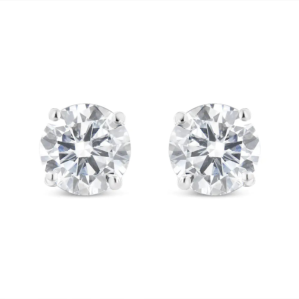IGI Certified 14K White Gold 1 1/2 Cttw Lab Grown Diamond Solitaire Stud Earrings with Screwbacks (H-I Color, VS1-VS2 Clarity) WEM Support (www.WEM.support)