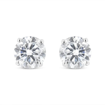 IGI Certified 14K White Gold 1 1/2 Cttw Lab Grown Diamond Solitaire Stud Earrings with Screwbacks (H-I Color, VS1-VS2 Clarity) WEM Support (www.WEM.support)