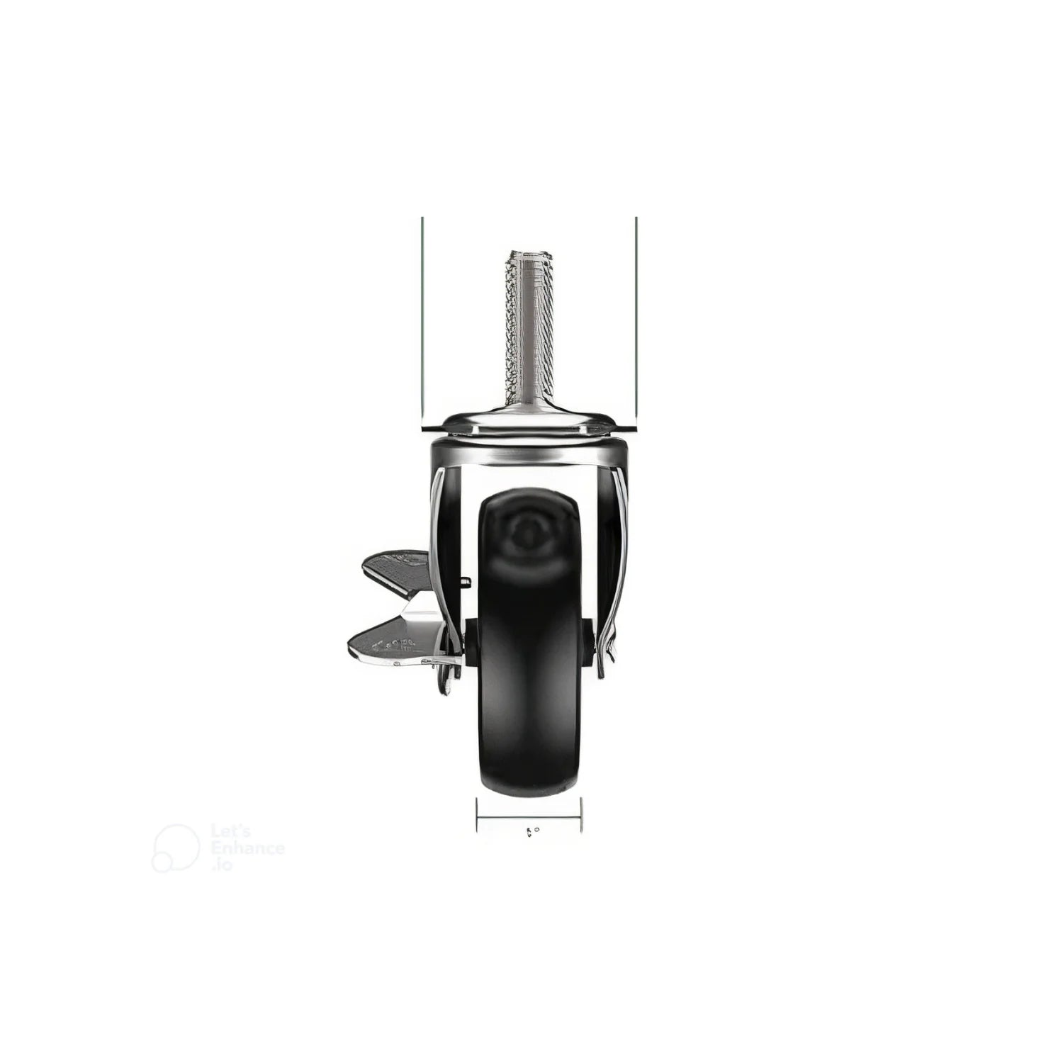 4x 3 Inch Rubber Casters Heavy Duty Safety Brake Wheels For Wire Shelving Rack WEM Support (www.WEM.support)