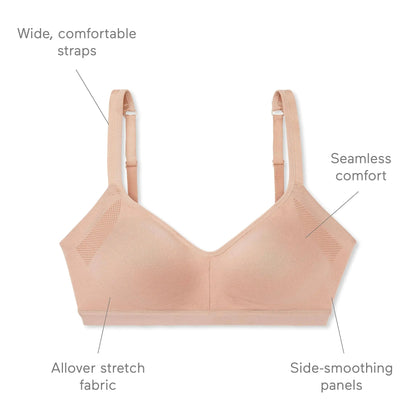 Warner's Women's Easy Does It® Underarm-smoothing With Seamless Stretch Wireless Lightly Lined Comfort Bra Rm3911a Small Vino My Store