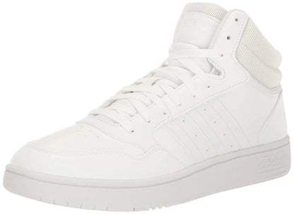adidas Men's Hoops 3.0 Mid Sneaker 7 White/White/White My Store