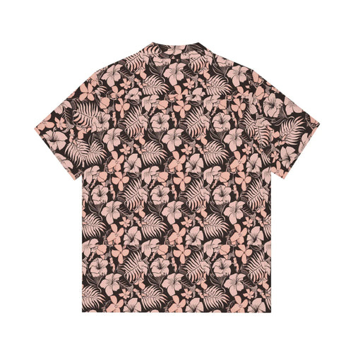 Men's Pink Floral Hawaiian Shirt WEM Support (www.WEM.support)