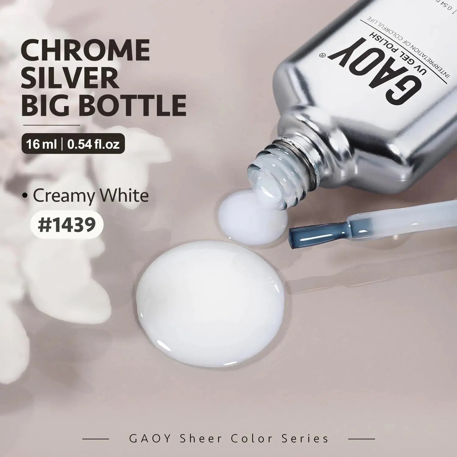 GAOY Jelly Gel Nail Polish, 16ml Sheer White Translucent Soak Off Gel Polish, UV Light Cure for Nail Art DIY, 1439 Creamy White My Store