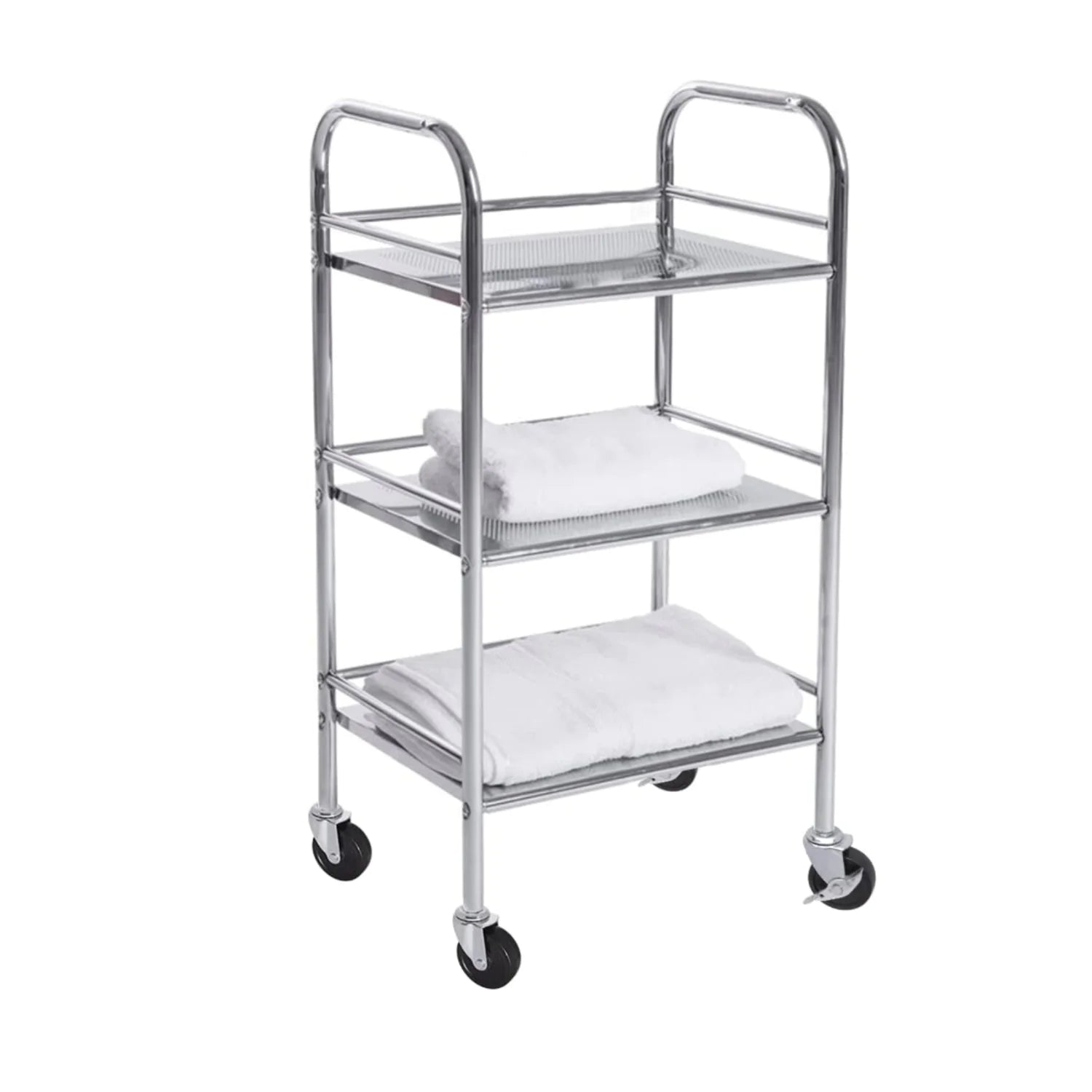 4x 3 Inch Rubber Casters Heavy Duty Safety Brake Wheels For Wire Shelving Rack WEM Support (www.WEM.support)