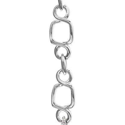 18K White Gold 5.00 Cttw Diamond "Duchess" Station and Link Collar Necklace (F-G Color, VS2-SI1 Clarity) - 17" Inches WEM Support (www.WEM.support)