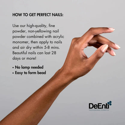 DeEnti Acrylic Nail Powder, 2oz Natural Pink Acrylic Powder Dip for Nails, Mixed Powder Clear and Pink Blend, Long Lasting Salon Quality, Bubble Free Professional Nail Powder for Manicure Nail Art 2 Ounce My Store