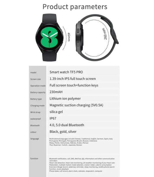 - 0 1002 Montre Intelligente Advanced TF5 Pro // Advanced TF5 Pro Smart Watch