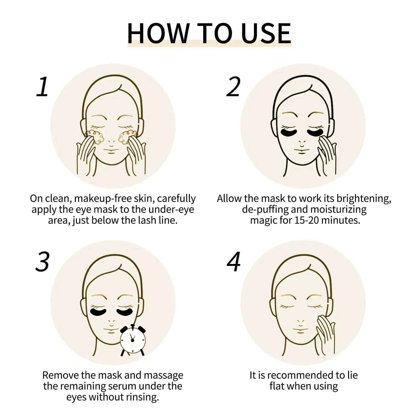 Tunbot Under Eye Patches - 60 Pieces - 24k Gold Eye Mask - Anti-Aging - Contains Collagen and Hyaluronic Acid - Removes Dark Circles, Puffiness and Wrinkles, Moisturizes - Home Beauty Chamomile My Store