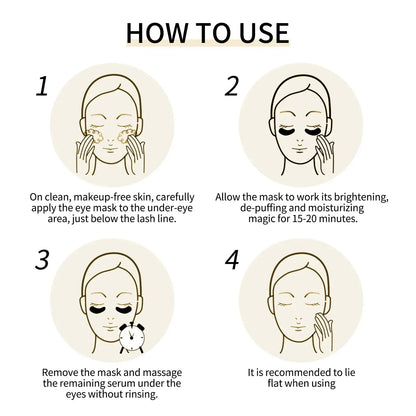 Tunbot Under Eye Patches - 60 Pieces - 24k Gold Eye Mask - Anti-Aging - Contains Collagen and Hyaluronic Acid - Removes Dark Circles, Puffiness and Wrinkles, Moisturizes - Home Beauty Chamomile My Store