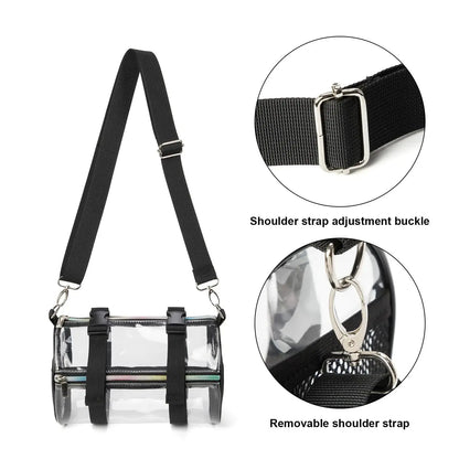 Clear Crossbody Purse Bag - Stadium Approved Concerts Bag Bucket Clear Bag 12"×12"×6" My Store